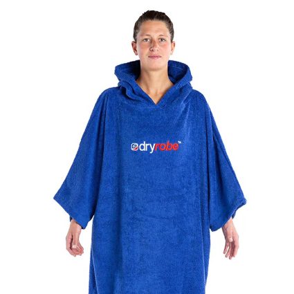 dryrobeÂ® Badeponcho i økologisk bomuld - Royal Blue